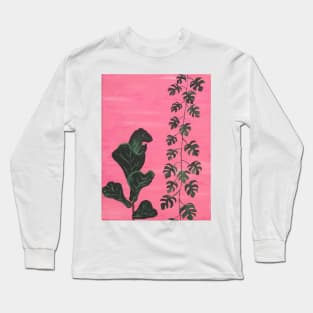 Pink Houseplants Long Sleeve T-Shirt